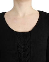 Cavalli Black knitted wool sweater