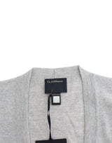 Cavalli Gray cropped wool cardigan