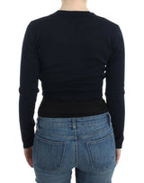 Cavalli Black cropped wool cardigan