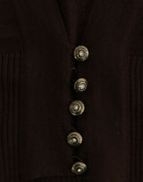 Cavalli Brown cropped wool cardigan
