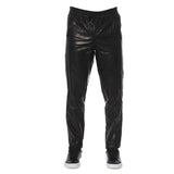 Trussardi Black Lamb Leather Jeans & Pants