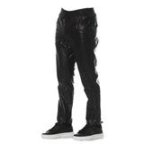 Trussardi Black Lamb Leather Jeans & Pants