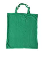 Prada Green Jersey Fabric Logo Shoulder Shopping Tote Shopping Bag