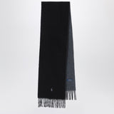 Polo Ralph Lauren Black/grey scarf with logo embroidery