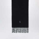 Polo Ralph Lauren Black/grey scarf with logo embroidery