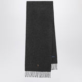 Polo Ralph Lauren Grey wool scarf with embroidered logo