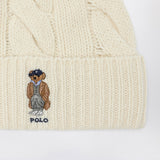 Polo Ralph Lauren Polo Bear hat in cream wool