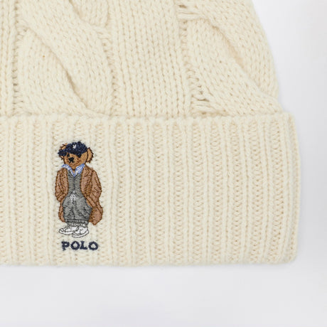 Polo Ralph Lauren Polo Bear hat in cream wool
