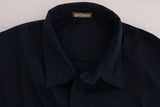 John Galliano Blue Casual Cotton Long Sleeve Shirt