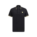 Versace Black Cotton Polo Shirt