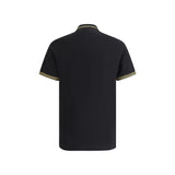 Versace Black Cotton Polo Shirt