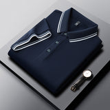 Summer Lapel Mercerized Cotton T-shirt Loose Breathable