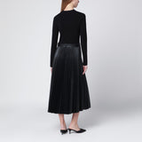 SIMKHAI Black Abilene pleated midi dress