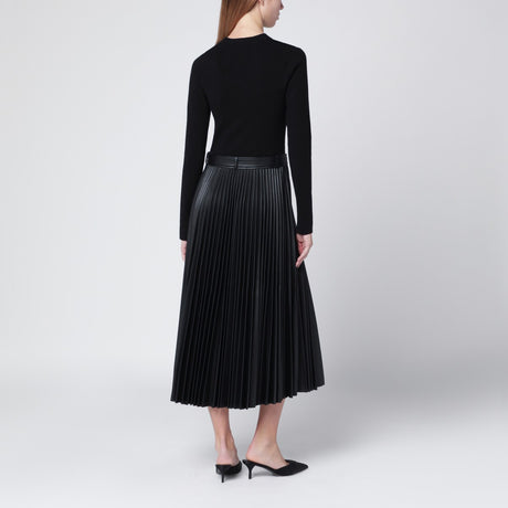 SIMKHAI Black Abilene pleated midi dress