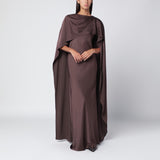 SIMKHAI Izel long dress in chocolate colour