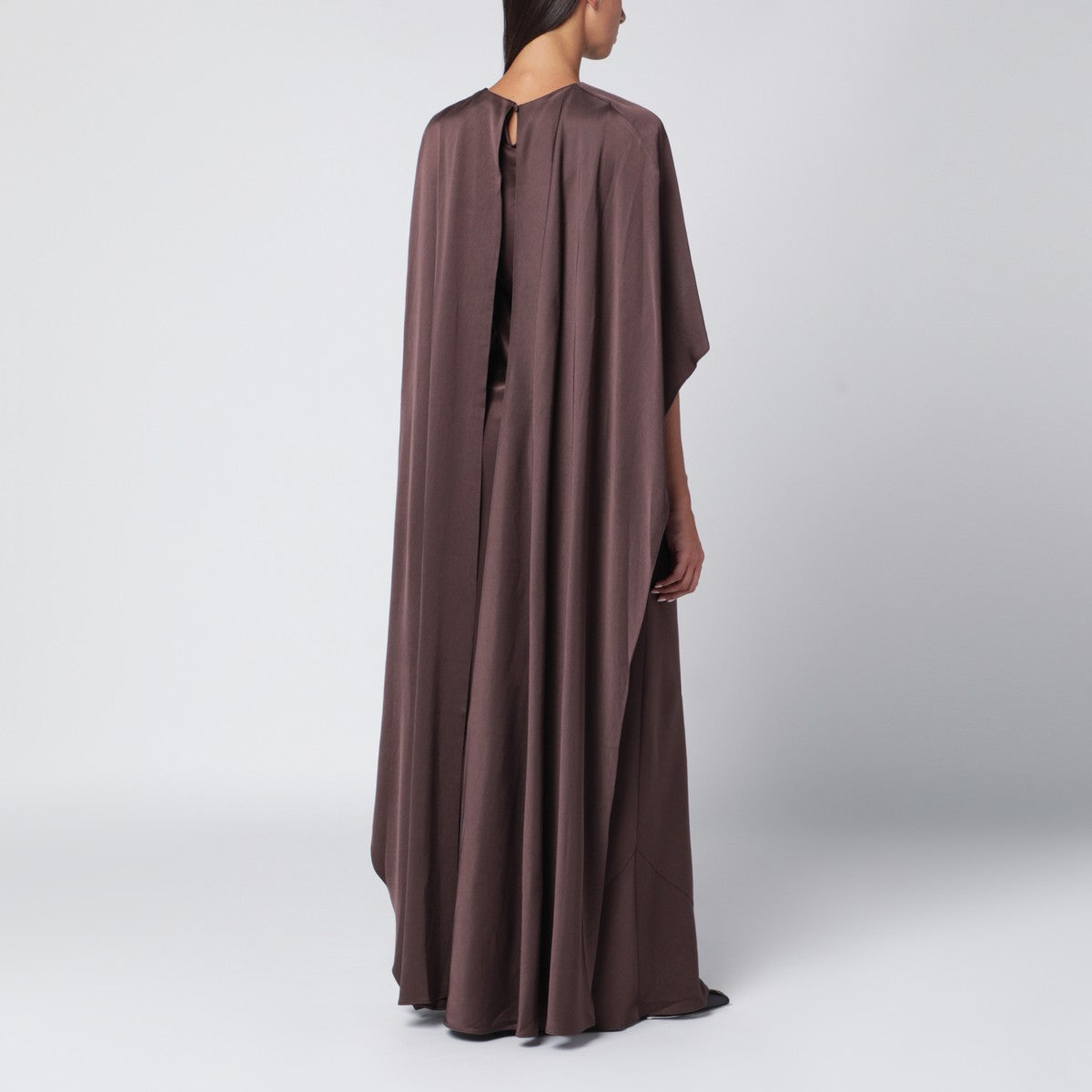 SIMKHAI Izel long dress in chocolate colour