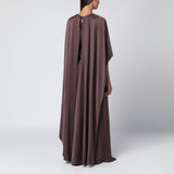 SIMKHAI Izel long dress in chocolate colour