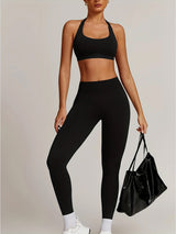 Women's Yoga Workout Set  Supportive Sports Bra  High-Waist Leggings