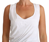 Cavalli White Top Tank CAVALLI T-Shirt Jersey