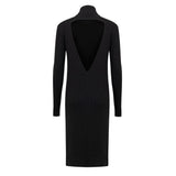 Bottega Veneta Black Wool Long Dress