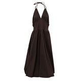 Bottega Veneta Brown Cotton Long Dress