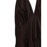 Bottega Veneta Brown Cotton Long Dress