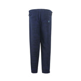 Emporio Armani Blue Linen Casual Pants