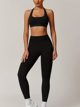 Women's Yoga Workout Set  Supportive Sports Bra  High-Waist Leggings