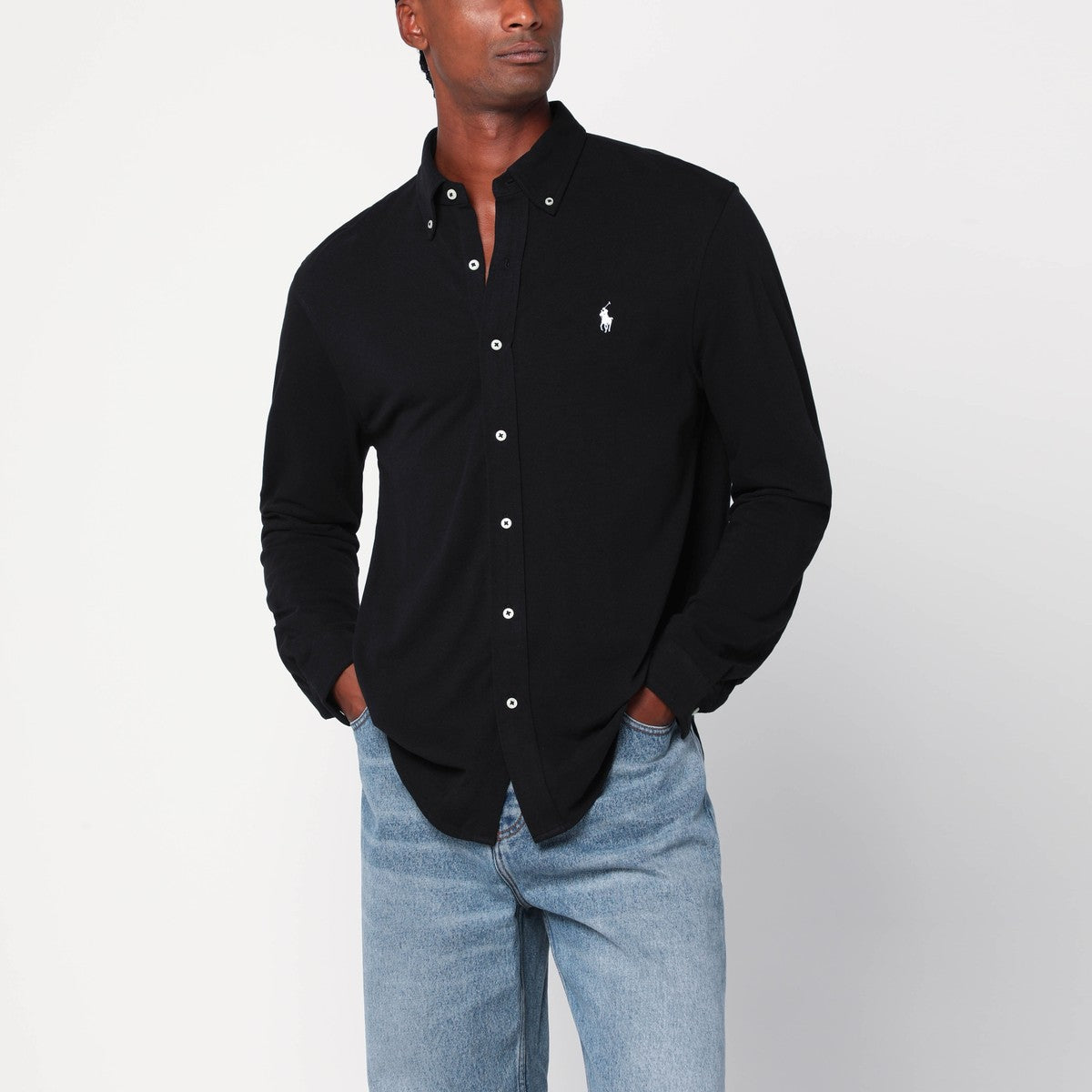 Polo Ralph Lauren Black featherweight mesh shirt