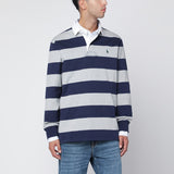Polo Ralph Lauren Navy blue and grey striped Classic Fit polo shirt