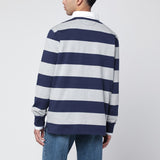 Polo Ralph Lauren Navy blue and grey striped Classic Fit polo shirt