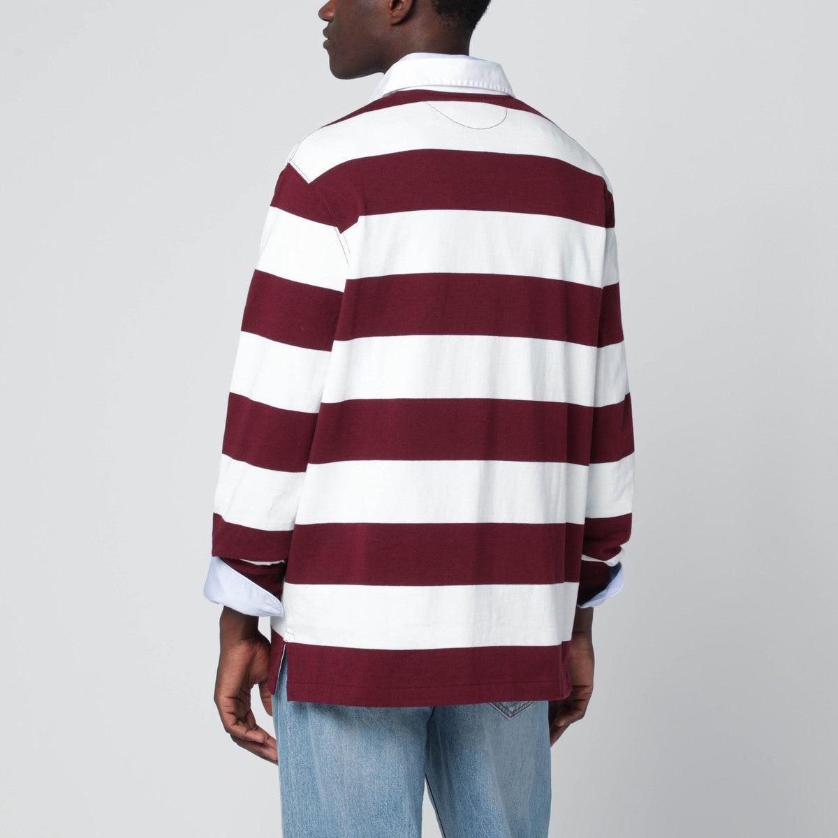 Polo Ralph Lauren Classic Fit burgundy/cream striped polo shirt