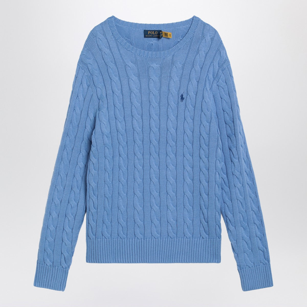 Polo Ralph Lauren Light blue cotton cable-knit jumper