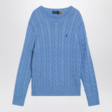 Polo Ralph Lauren Light blue cotton cable-knit jumper