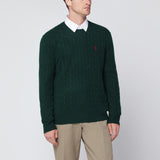 Polo Ralph Lauren Moss-coloured wool and cashmere cable-knit sweater