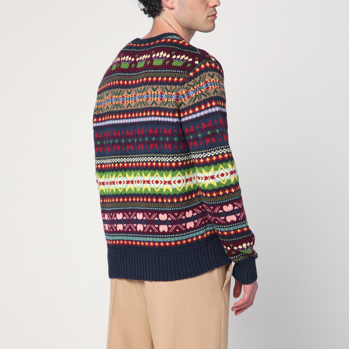 Polo Ralph Lauren Multicolored crew neck sweater with intarsia