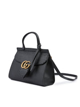Gucci Black Leather GG Marmont Handbag