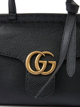 Gucci Black Leather GG Marmont Handbag