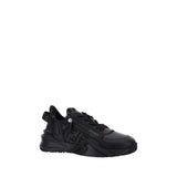 Fendi Black Calf Leather Bos Taurus Athletic Sneakers