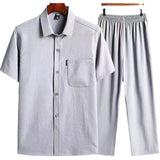 Loose ICE Cotton Two-piece Pocket Shirt