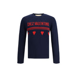 Valentino Blue Fleece Wool Sweatshirt
