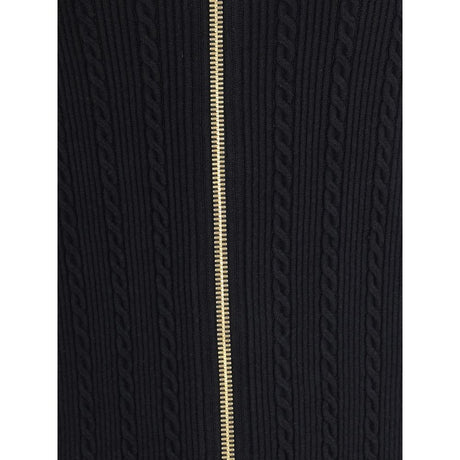 Balmain Gold Viscose Midi Skirt