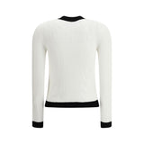 Balmain White Viscose Cardigan