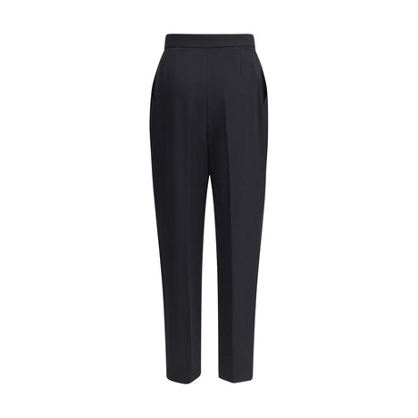 Balmain Black Wool Dress Pants