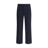 Valentino Blue Fleece Wool Dress Pants