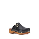 Chloé Black Calf Leather Bos Taurus Clogs