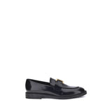 Chloé Black Calf Leather Bos Taurus Slip-On Loafers
