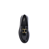 Chloé Black Calf Leather Bos Taurus Slip-On Loafers