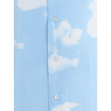 Moschino Light Blue Silk Pattern Shirt