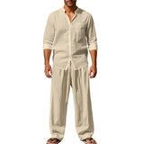 Loose Long-sleeved Trousers Shirt Outfit Men